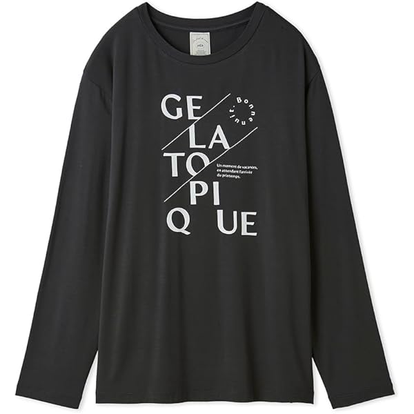 ルームウェア・パジャマ gelato pique Inlay Logo Long T-Shirt PWCT245267 gelato pique パジャマ ルームウェア カラフルロゴTシャツ